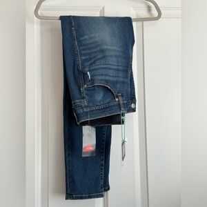 New Women’s Lularoe Size 30 Medium Washed Distressed Skinny Denim Blue Jeans